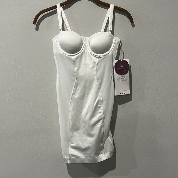 Victoria's Secret Other - Victoria’s Secret Power Figure Cupped Shaping Slip 32A White Shapewear Coquette